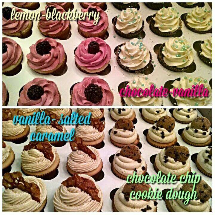 Four Varieties of Cupcakes Four Oaks Bakery