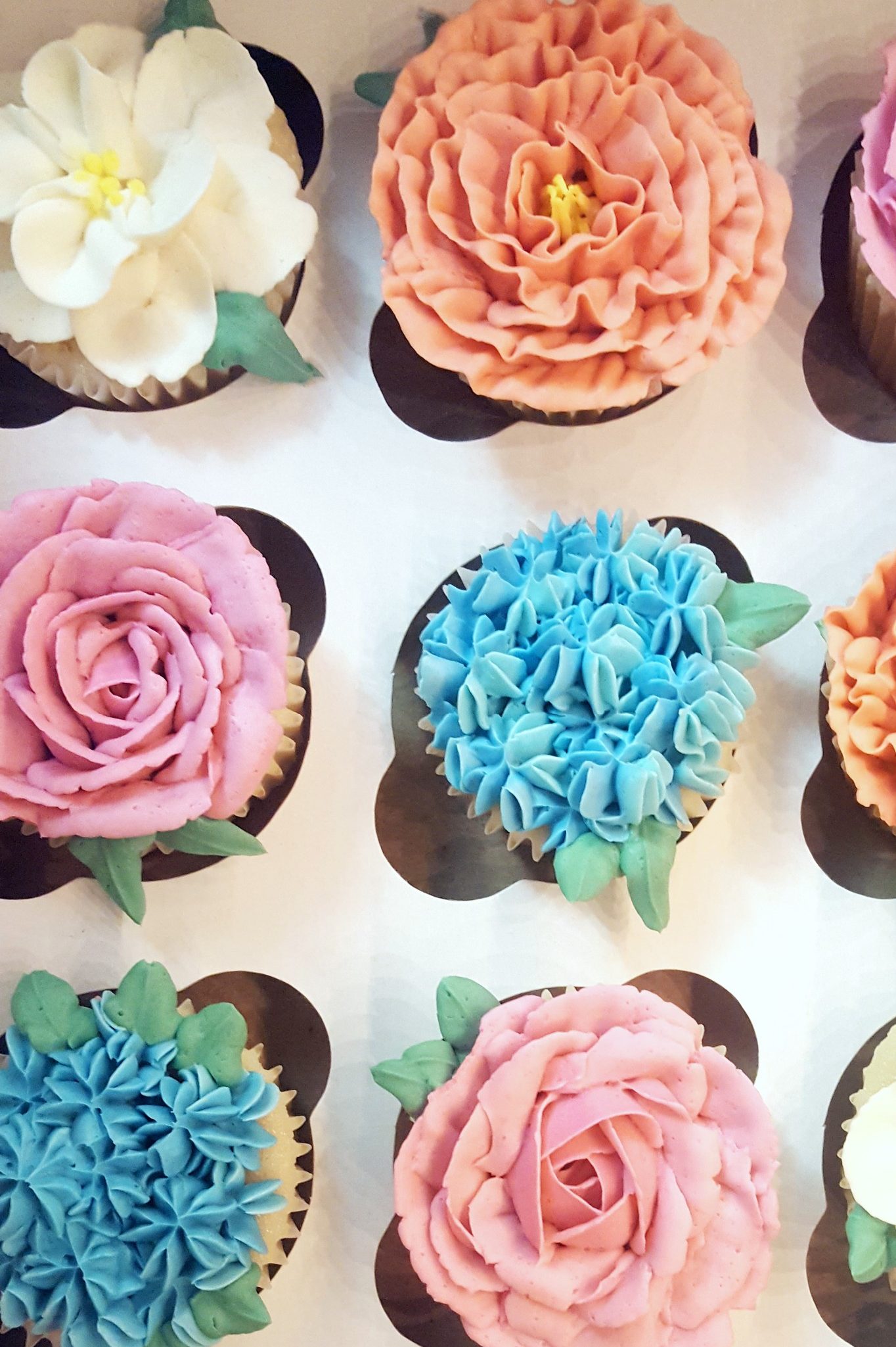 Floral Cupcakes Four Oaks Bakery